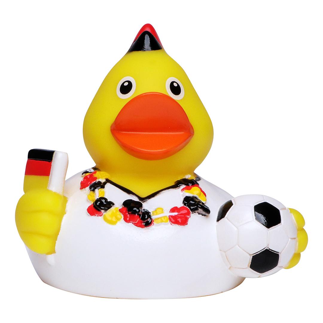 M131127 Black/red/yellow - Squeaky duck soccer fan - mbw